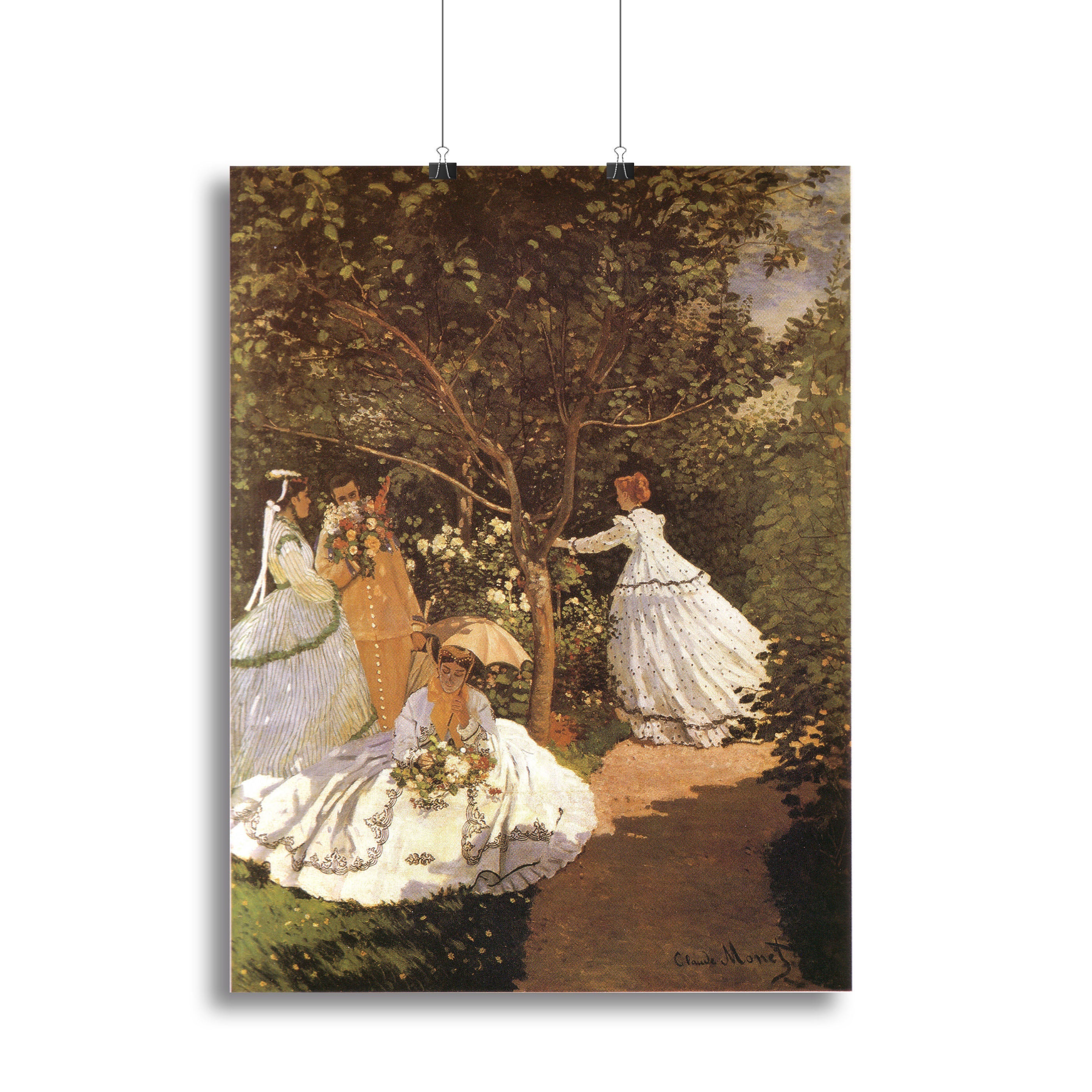 Femmes au jardin 1867 by Monet Poster - Unframed