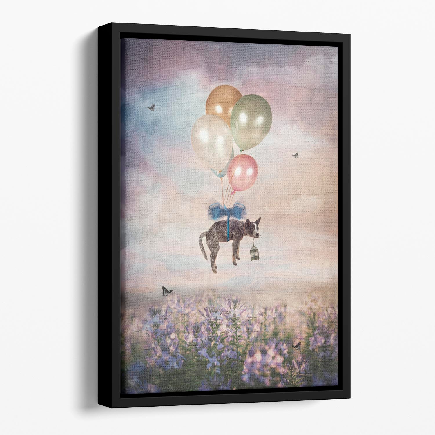 Floating Gift Dog Floating Framed Canvas - 1x - 1