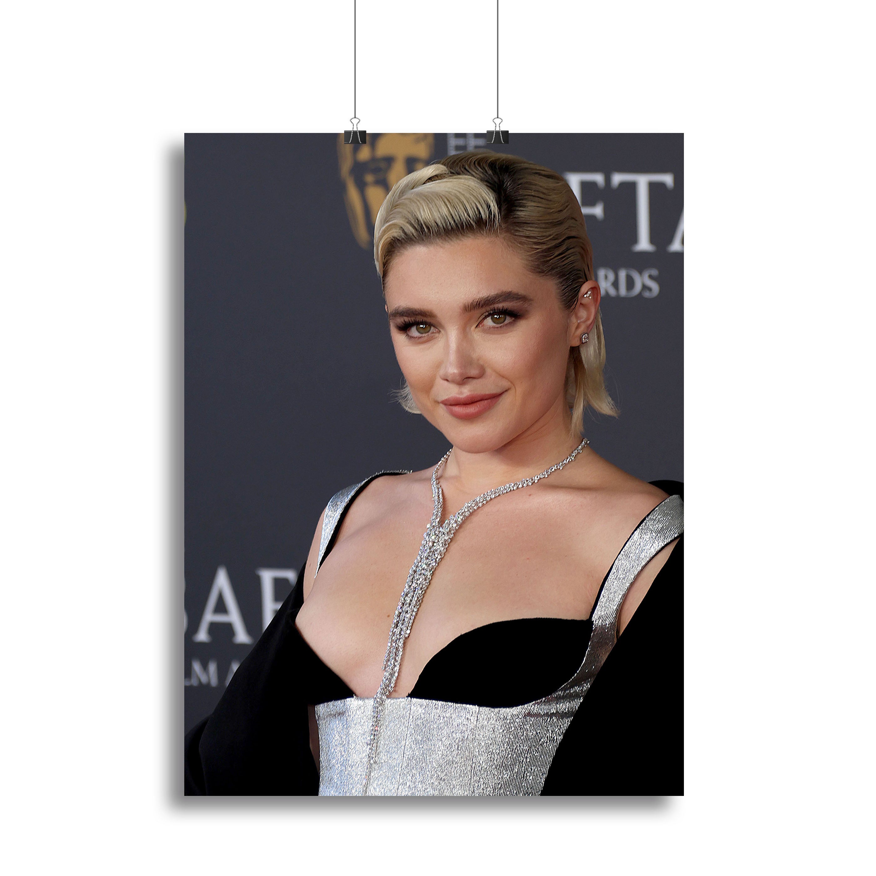 Florence Pugh at the Baftas Canvas Print or Poster - Canvas Art Rocks - 2