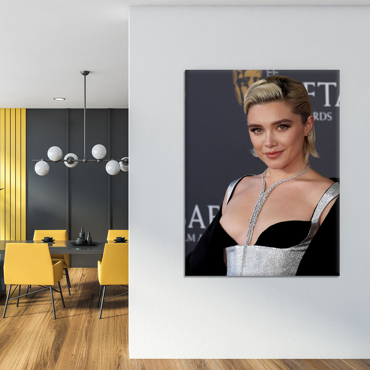 Florence Pugh at the Baftas Canvas Print or Poster - Canvas Art Rocks - 4