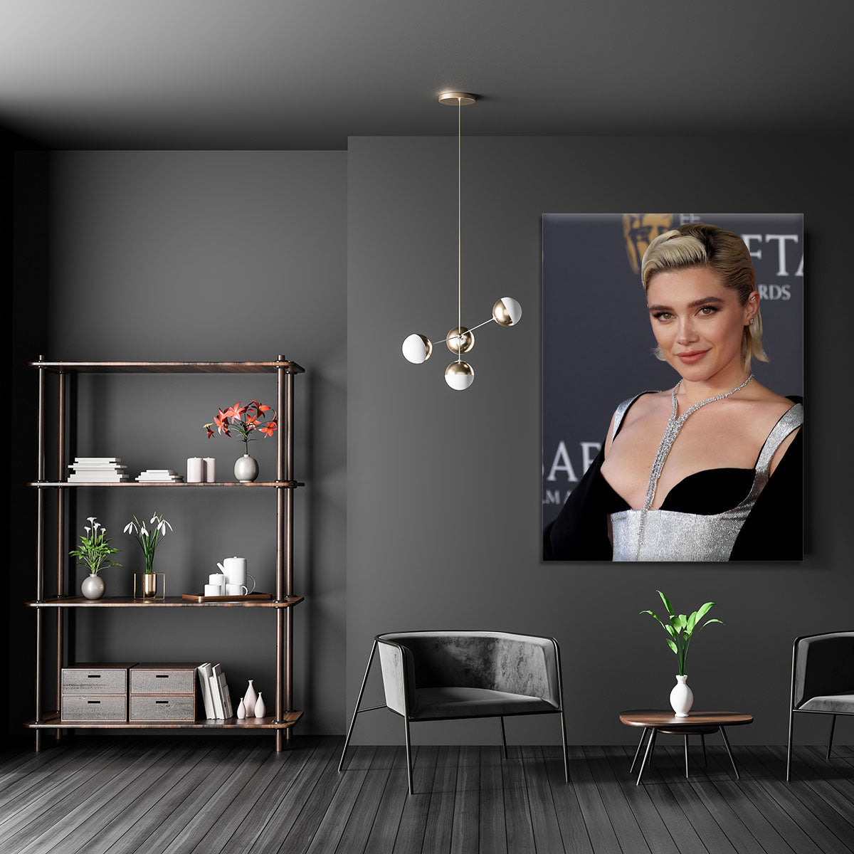 Florence Pugh at the Baftas Canvas Print or Poster - Canvas Art Rocks - 5