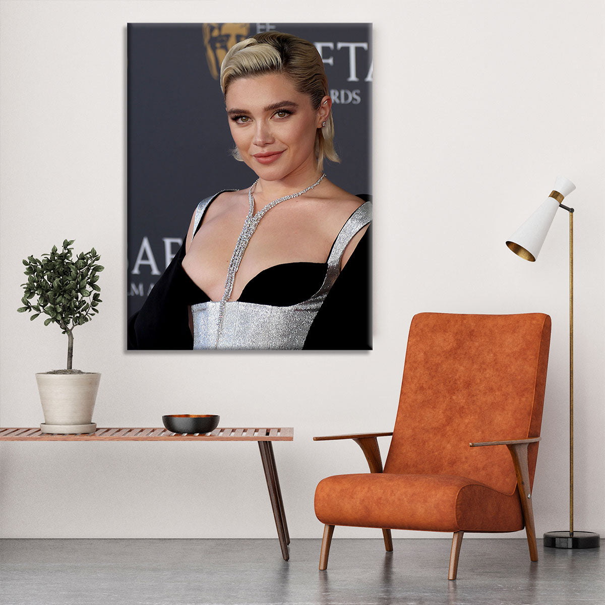 Florence Pugh at the Baftas Canvas Print or Poster - Canvas Art Rocks - 6