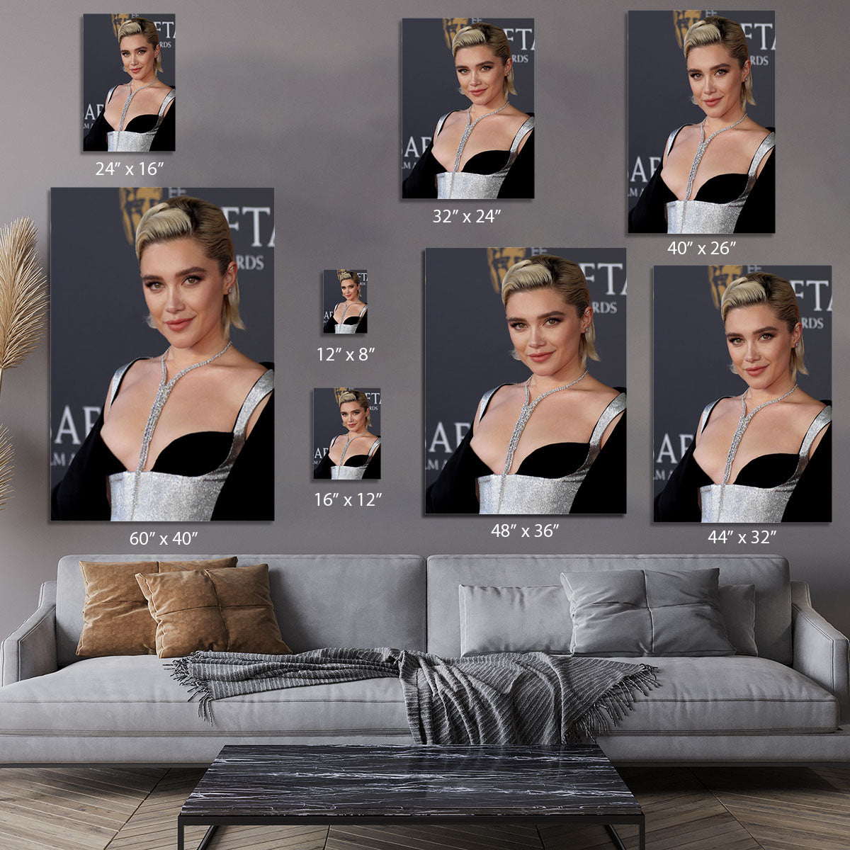 Florence Pugh at the Baftas Canvas Print or Poster - Canvas Art Rocks - 7