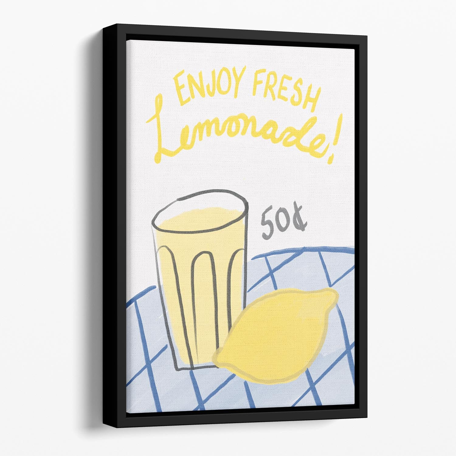 Fresh Lemonade Floating Framed Canvas - Canvas Art Rocks - 1
