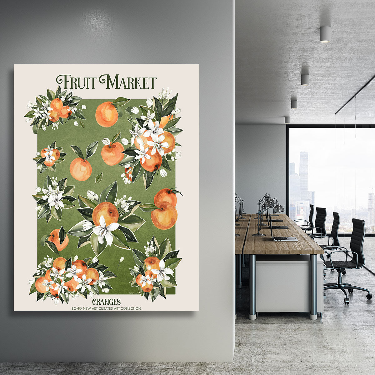 Fruit Market Oranges Canvas Print or Poster - Canvas Art Rocks - 3