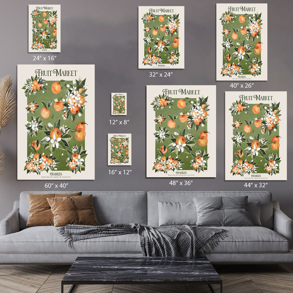 Fruit Market Oranges Canvas Print or Poster - Canvas Art Rocks - 7