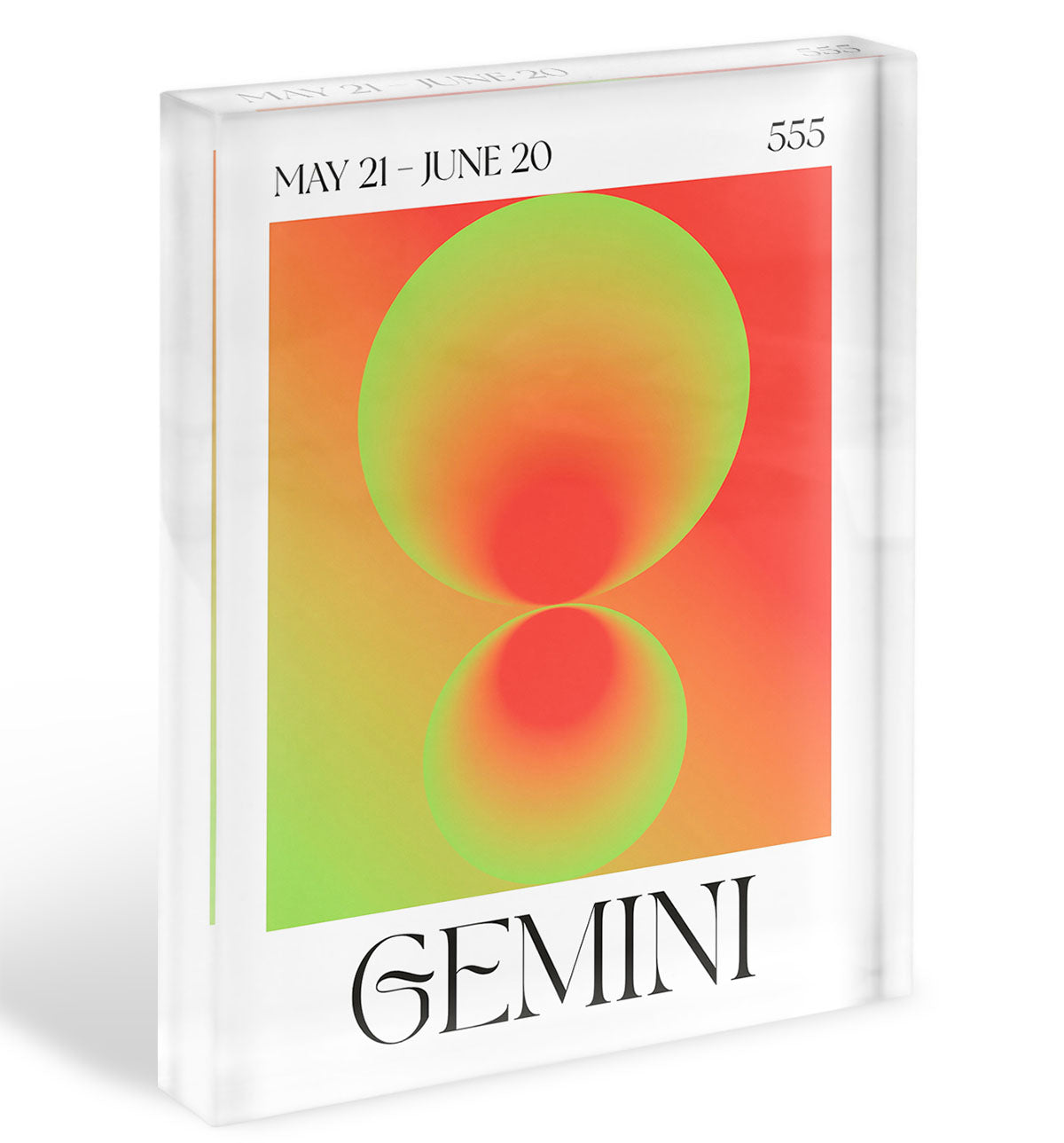 Gemini Celestial Harmony Print Acrylic Block - Canvas Art Rocks - 1