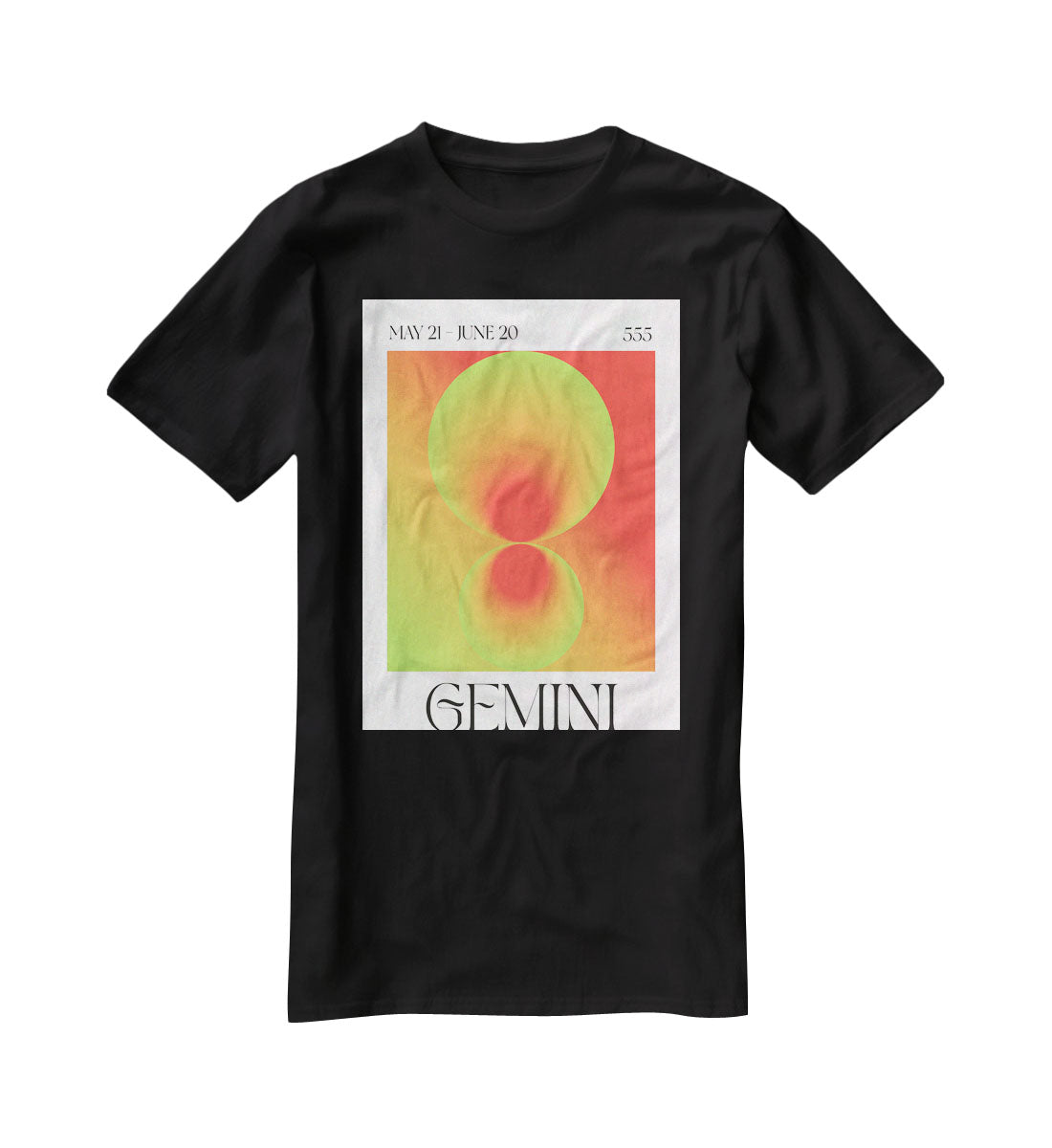Gemini Celestial Harmony Print T-Shirt - Canvas Art Rocks - 1