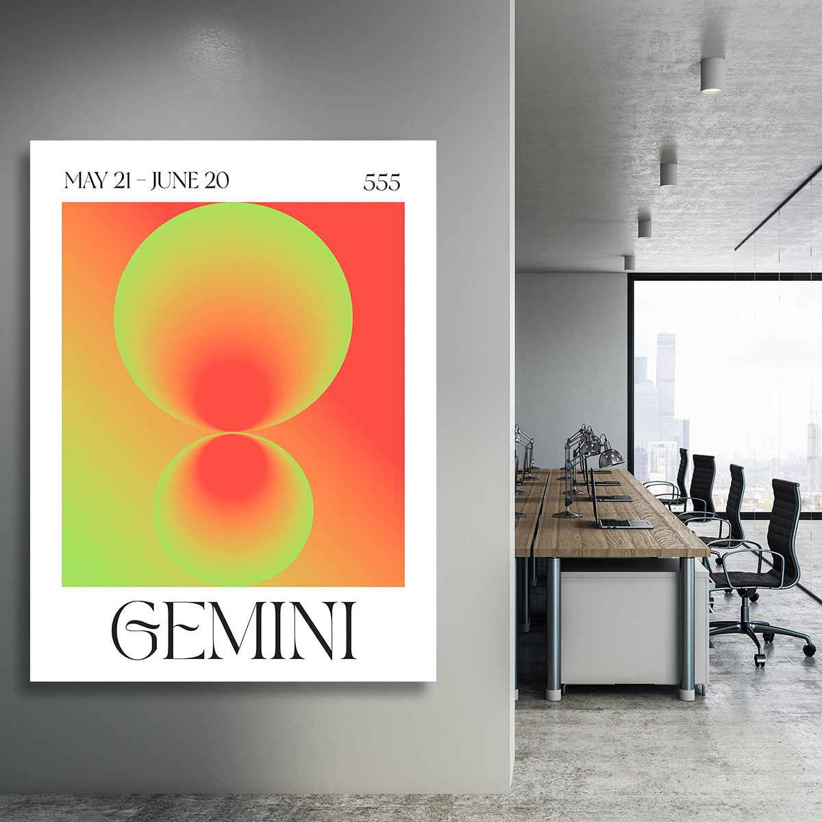 Gemini Celestial Harmony Print Canvas Print or Poster - Canvas Art Rocks - 3