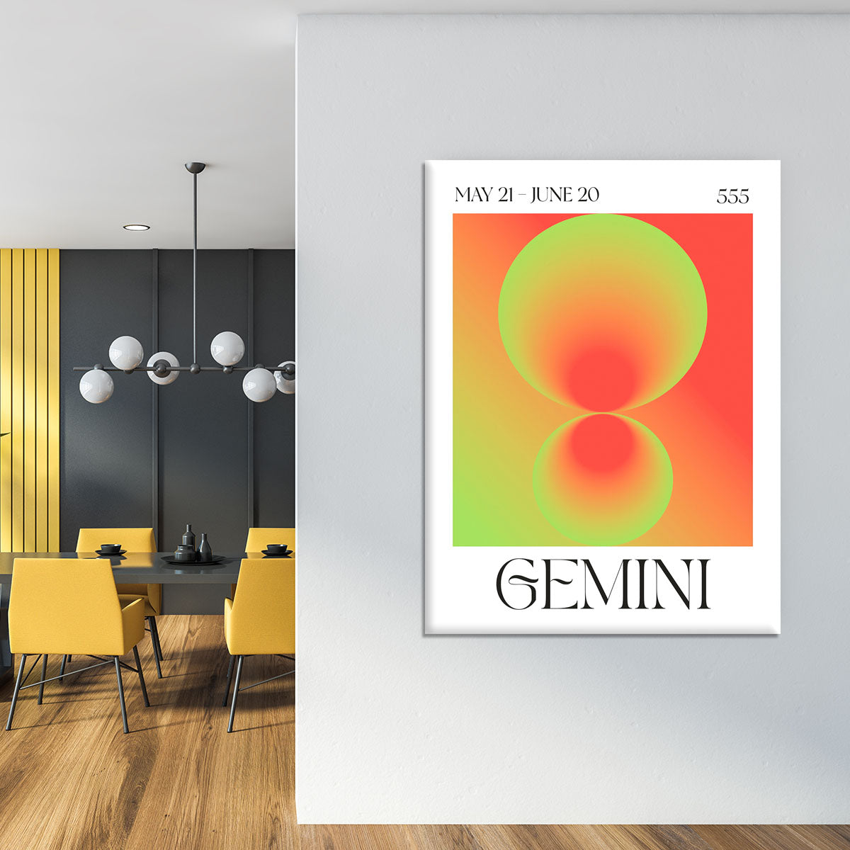 Gemini Celestial Harmony Print Canvas Print or Poster - Canvas Art Rocks - 4