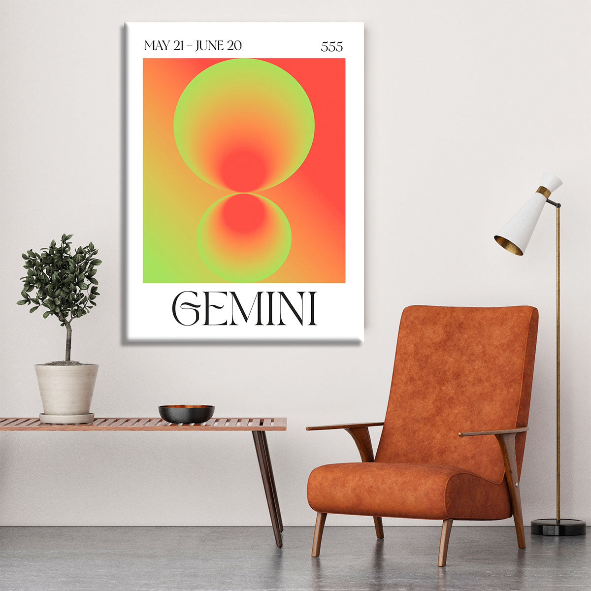 Gemini Celestial Harmony Print Canvas Print or Poster - Canvas Art Rocks - 6