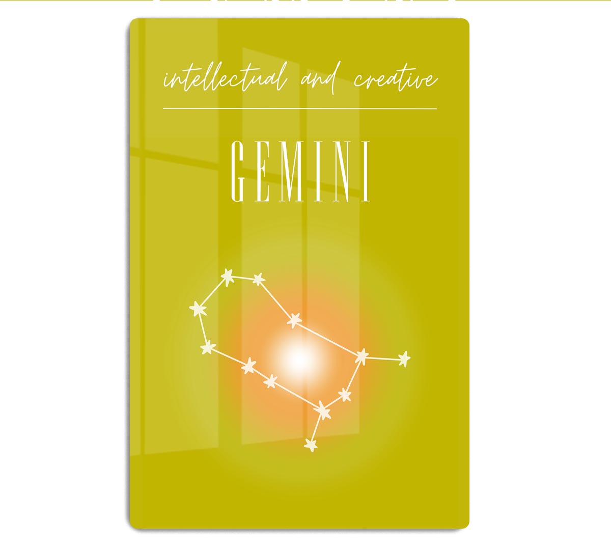 Gemini Zodiac Renewal Art Acrylic Block - Canvas Art Rocks - 1
