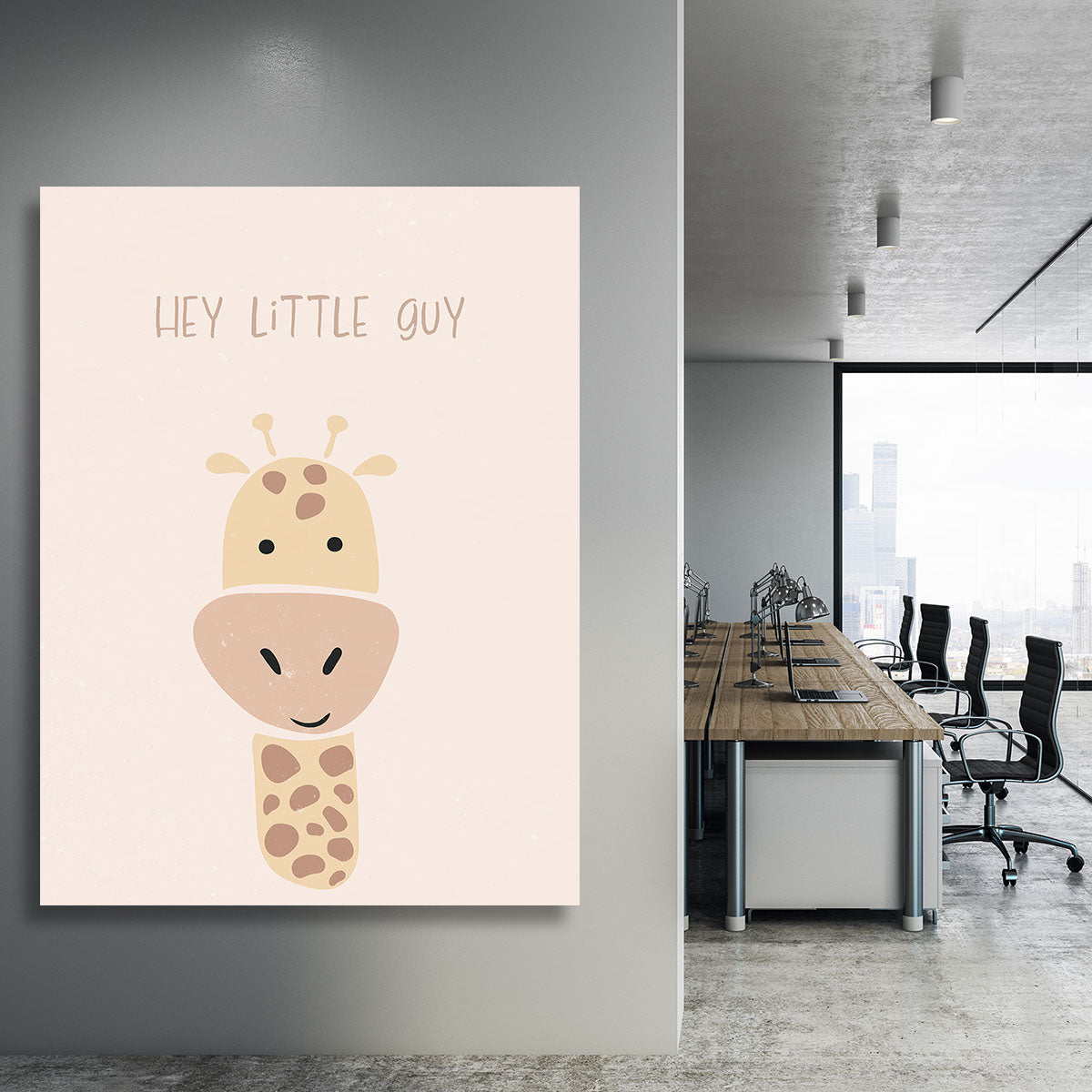 Giraffe nursery print Canvas Print or Poster - 1x - 3