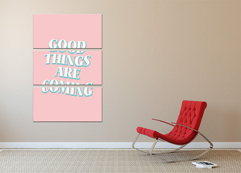 Good Things Are Coming 3 Split Panel Canvas Print - Canvas Art Rocks - 2