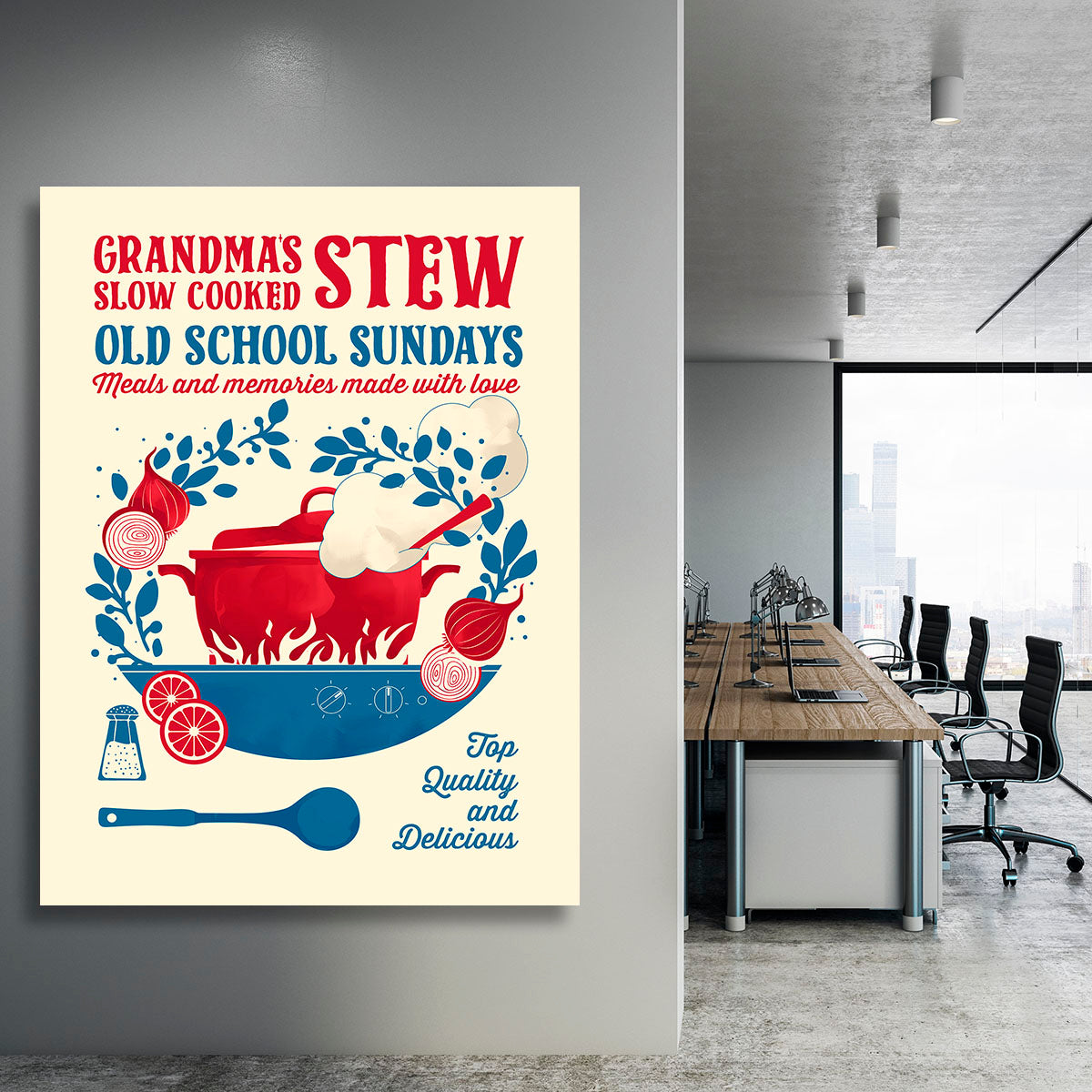 Grandmas Stew kitchen print Canvas Print or Poster - Canvas Art Rocks - 3