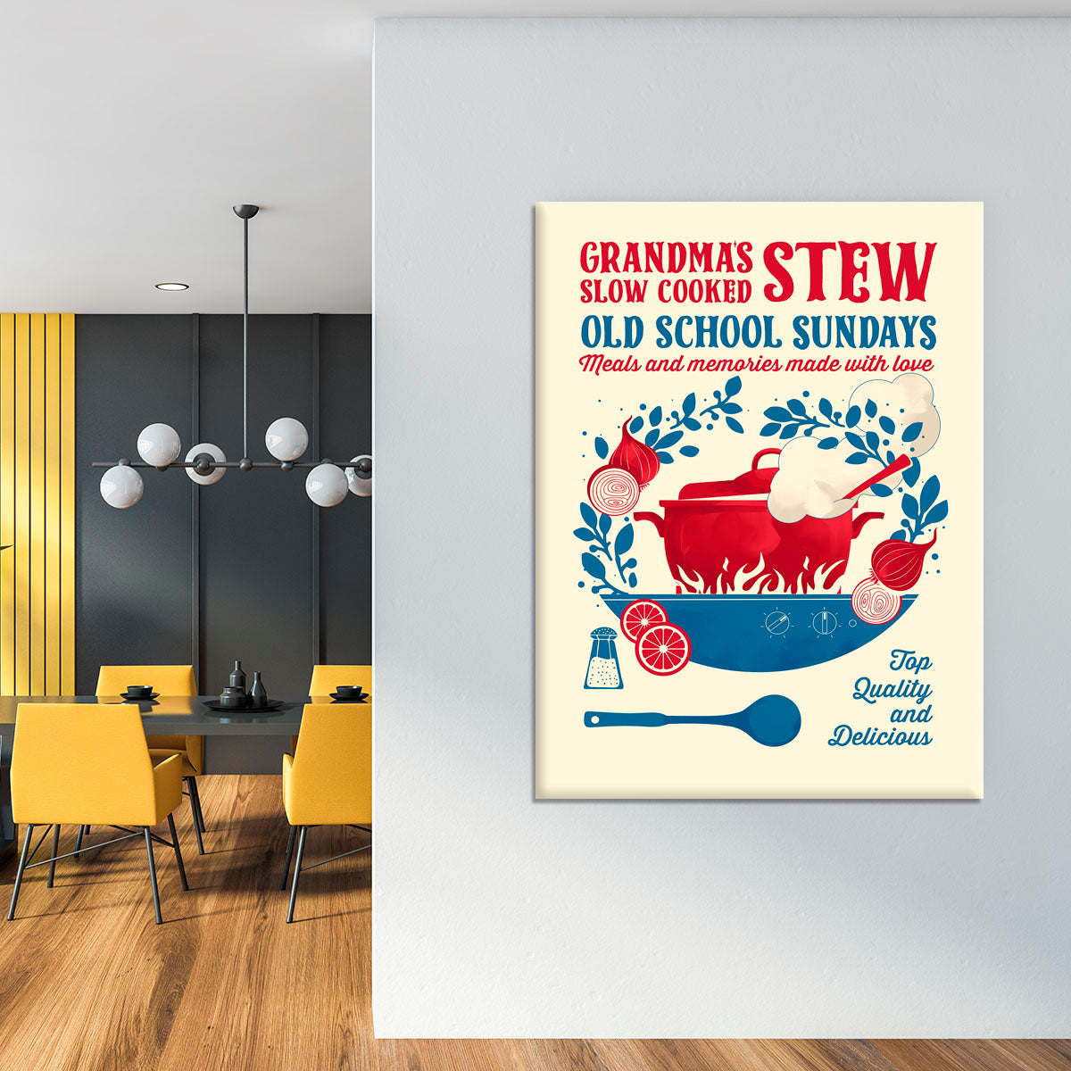 Grandmas Stew kitchen print Canvas Print or Poster - Canvas Art Rocks - 4