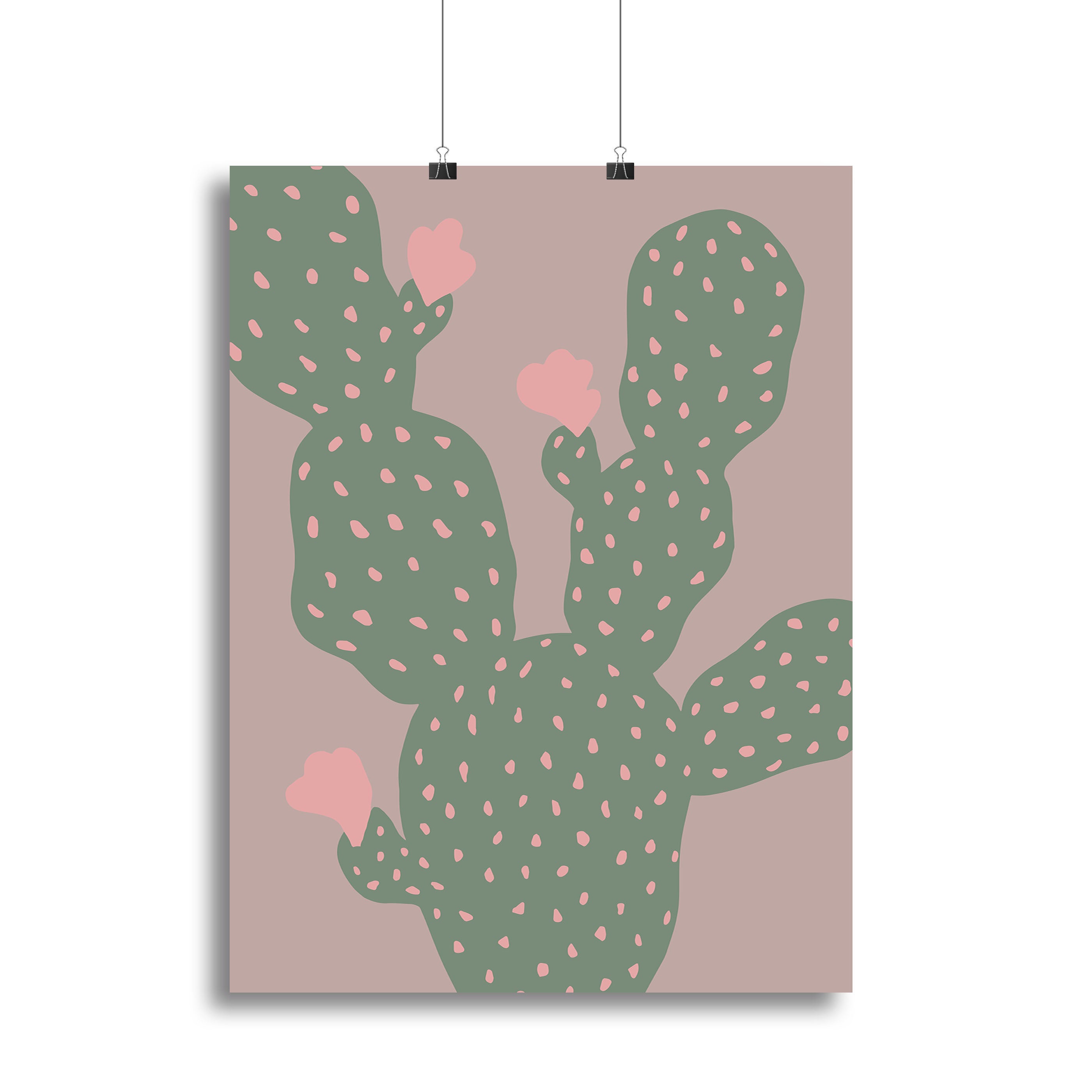 Green Cactus Canvas Print or Poster - 1x - 2
