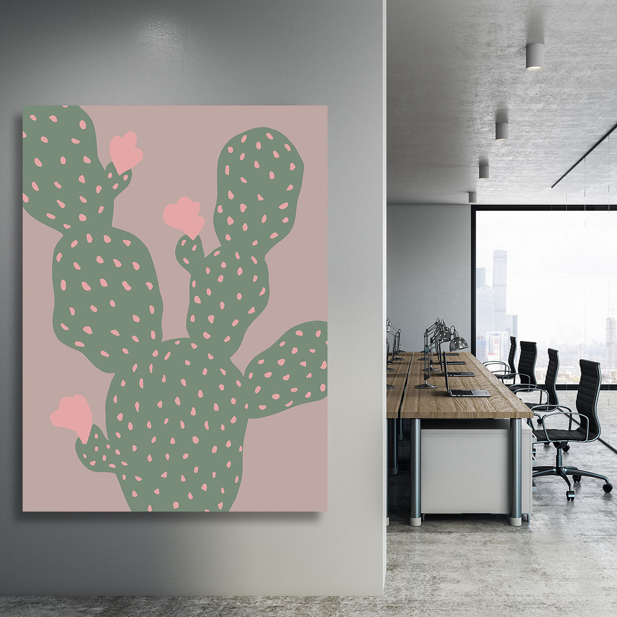 Green Cactus Canvas Print or Poster - 1x - 3