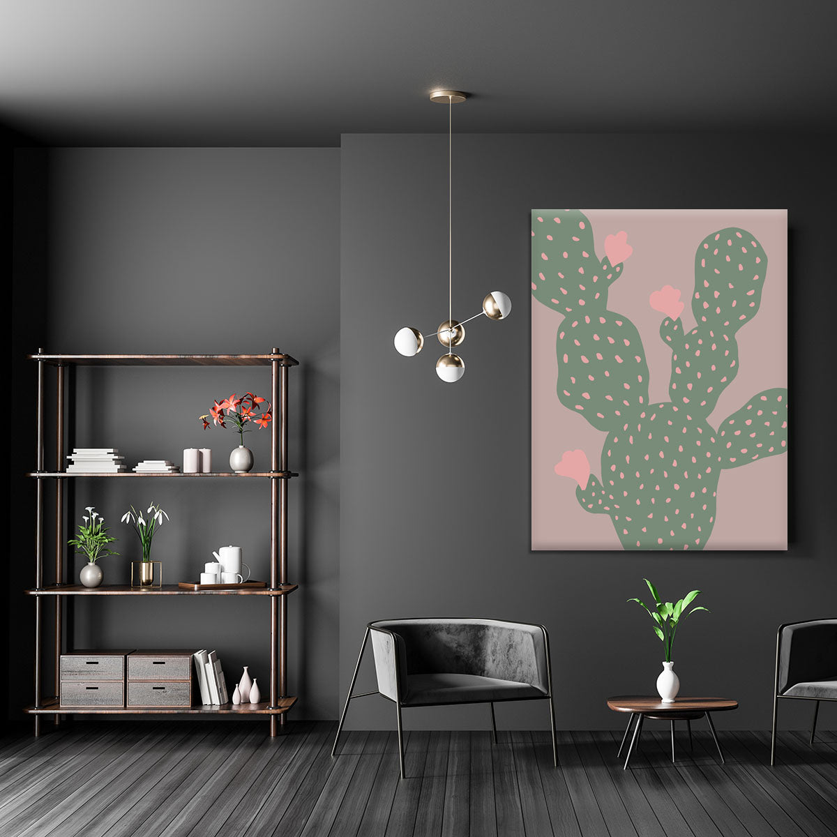 Green Cactus Canvas Print or Poster - 1x - 5