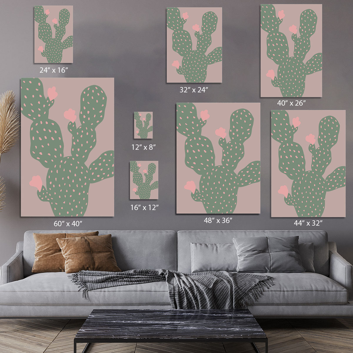 Green Cactus Canvas Print or Poster - 1x - 7