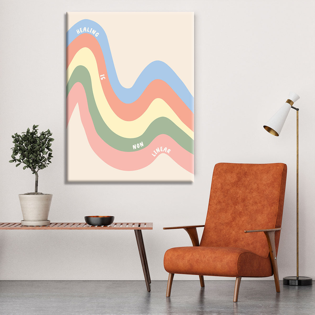 Healing Is Non Linear Canvas Print or Poster - Canvas Art Rocks - 6