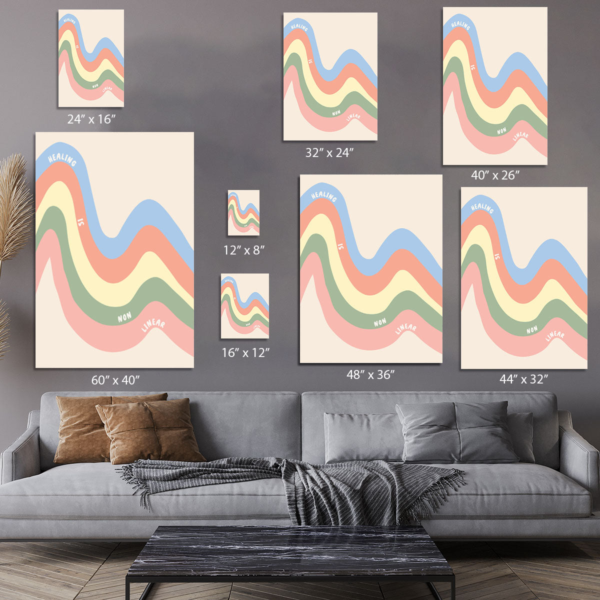 Healing Is Non Linear Canvas Print or Poster - Canvas Art Rocks - 7