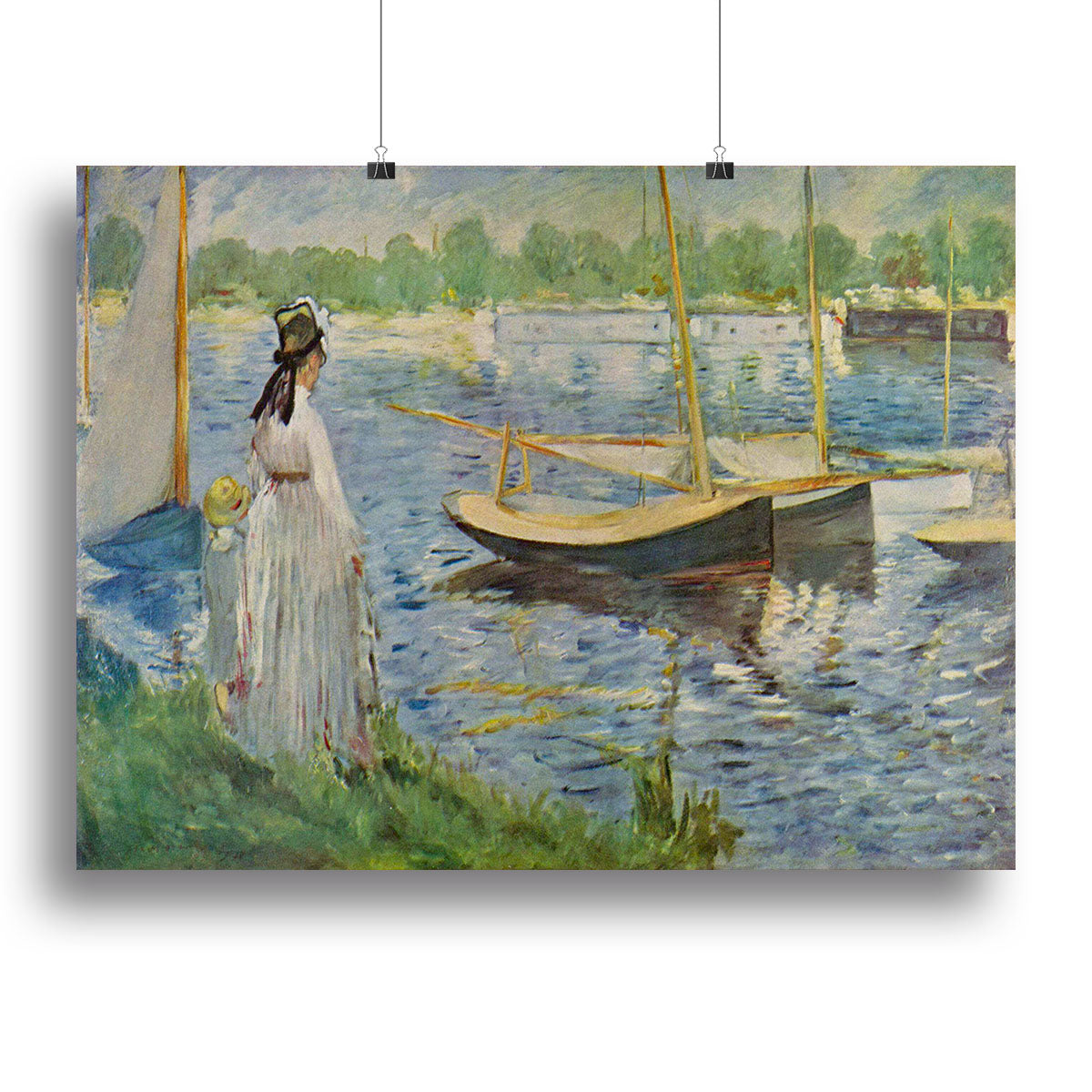 His embankment at Argenteuil by Manet Poster - Unframed