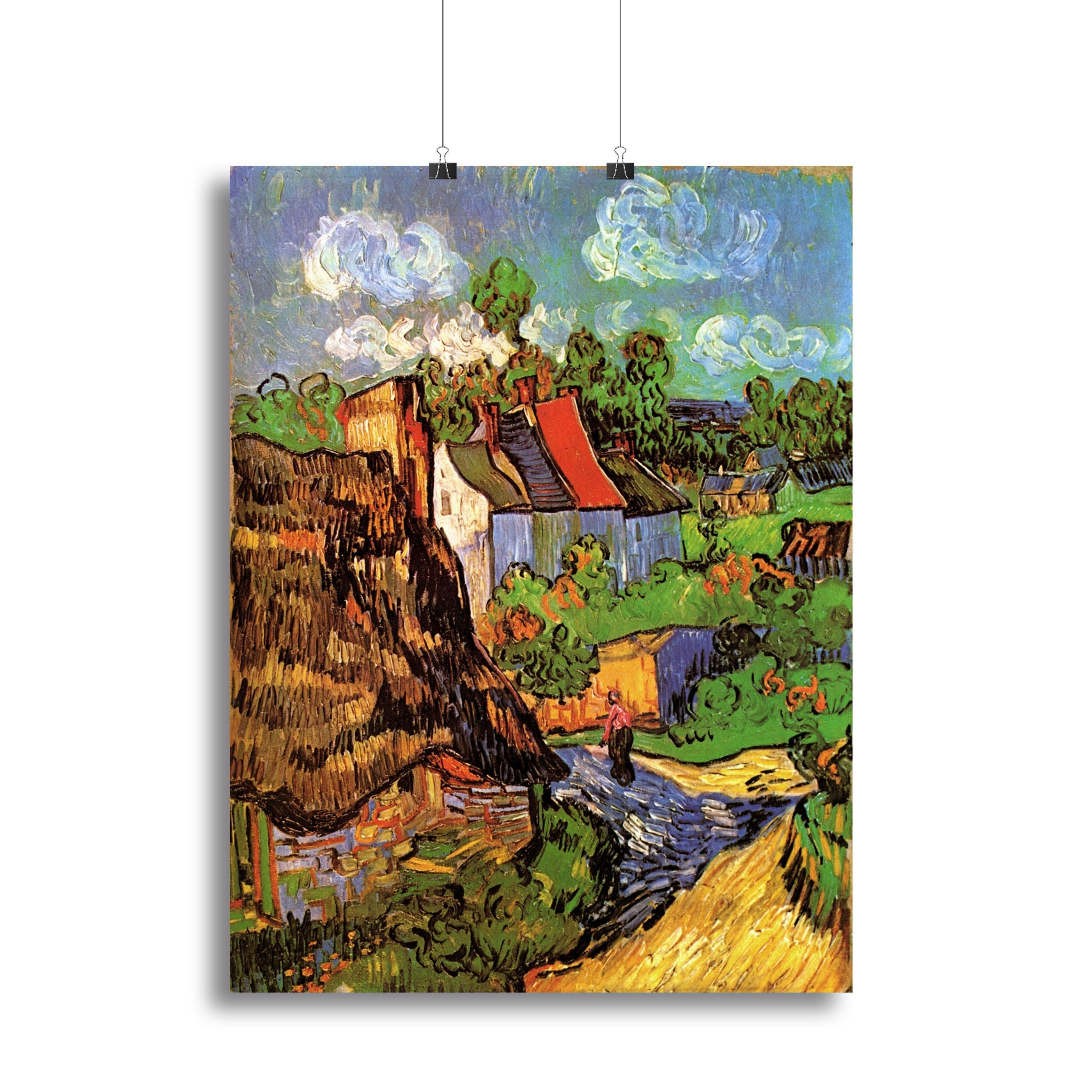 Houses in Auvers by Van Gogh Poster - Unframed