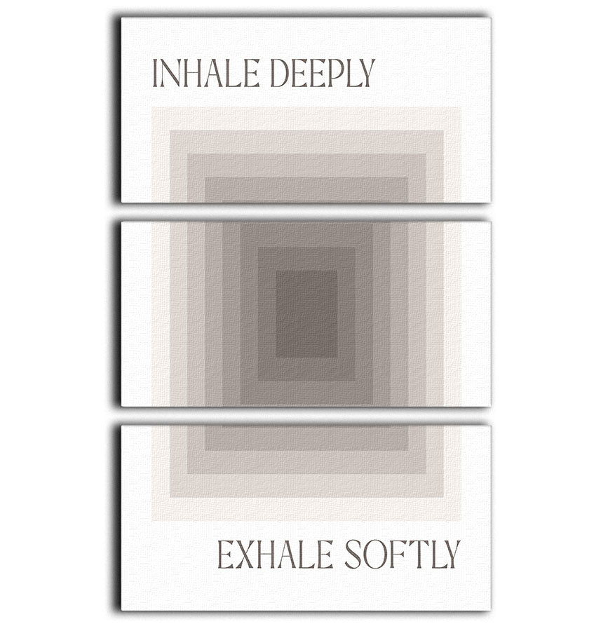 Inhale Deeply 3 Split Panel Canvas Print - Canvas Art Rocks - 1