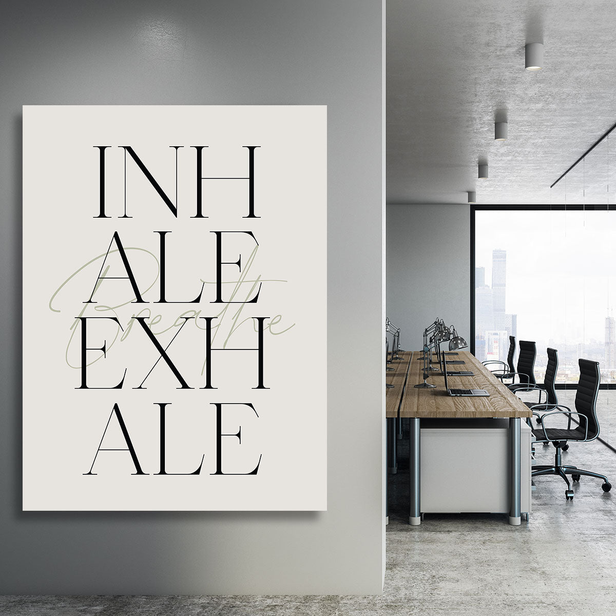 Inhale Exhale Breath Canvas Print or Poster - Canvas Art Rocks - 3