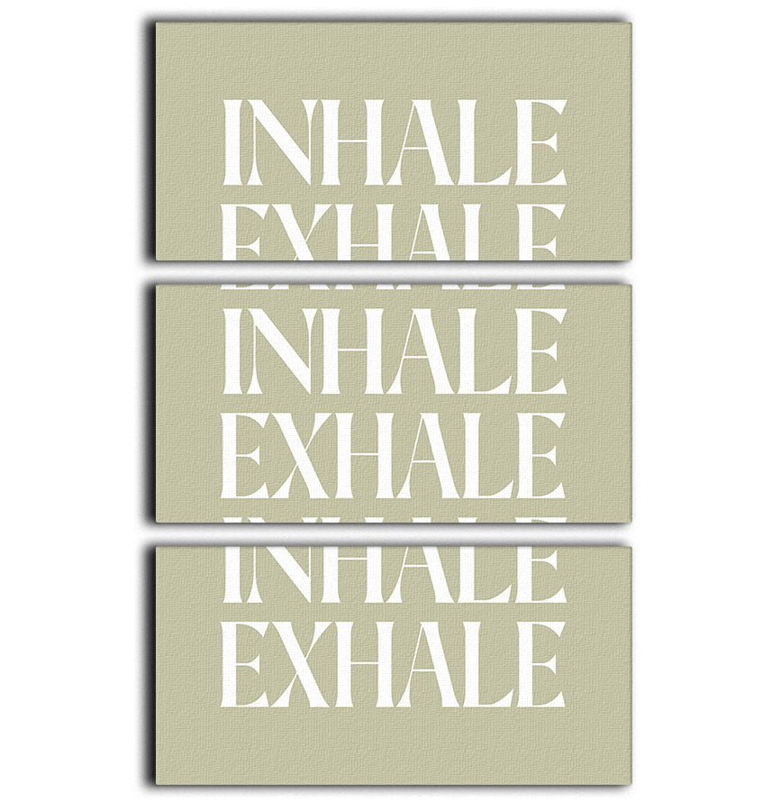 Inhale Exhale No1 3 Split Panel Canvas Print - Canvas Art Rocks - 1