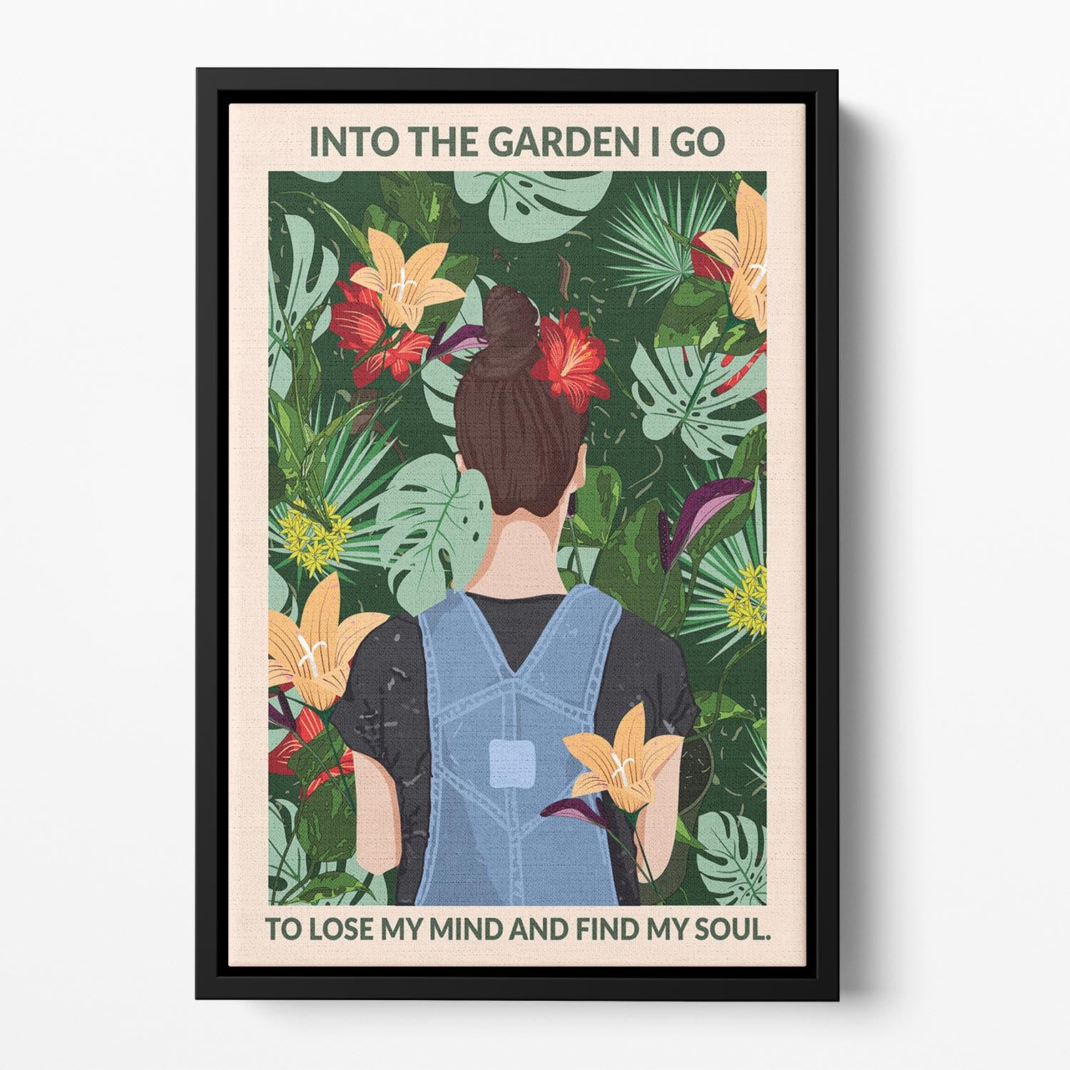 Into the Garden Standard Wall Art Floating Framed Canvas - 1x - 2