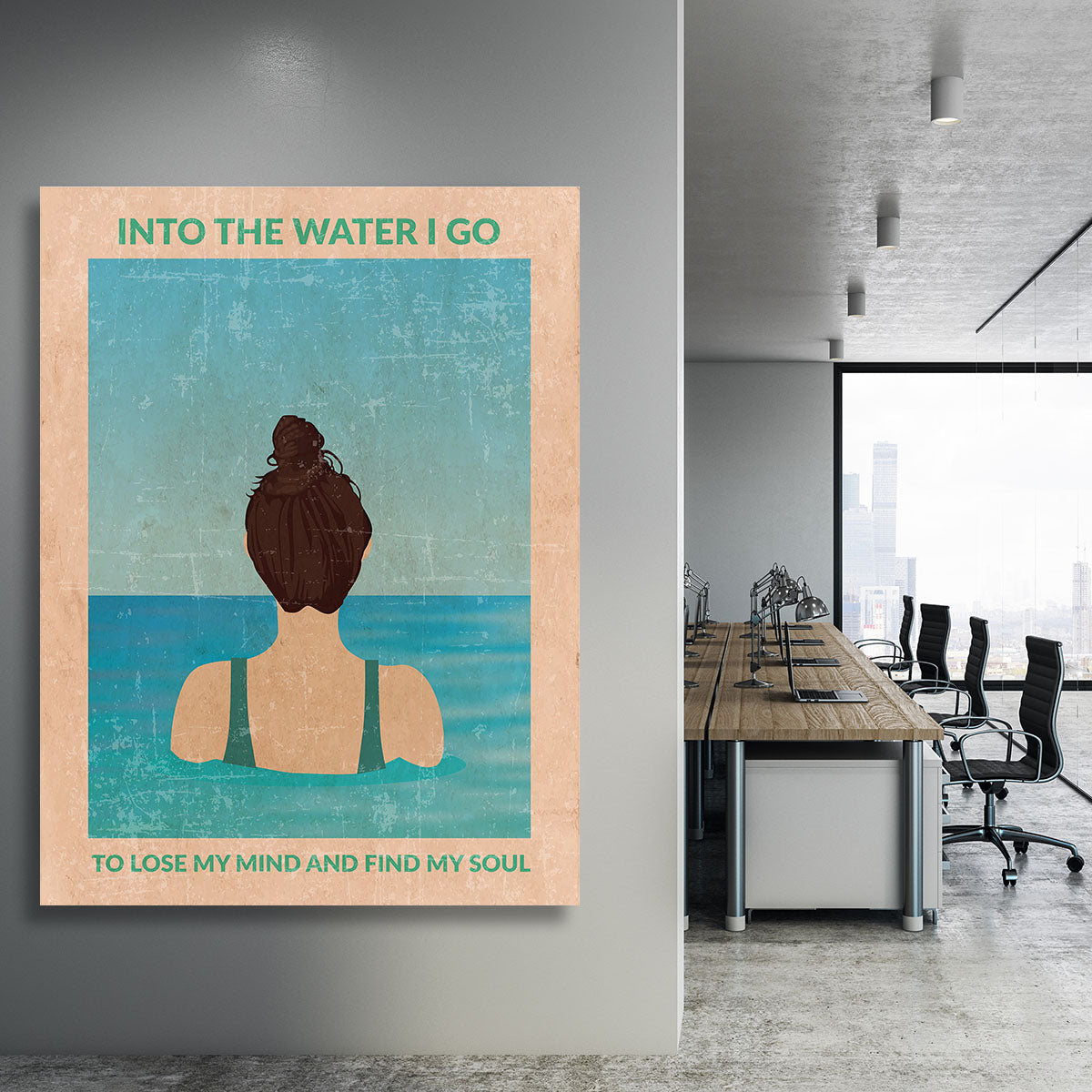 Into the Water Standard Wall Art Canvas Print or Poster - 1x - 3