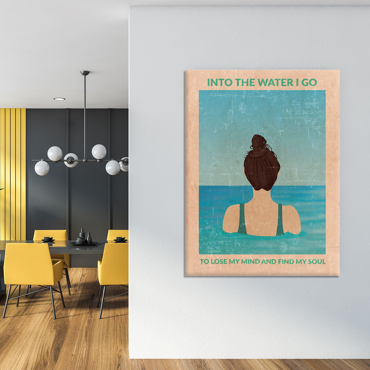 Into the Water Standard Wall Art Canvas Print or Poster - 1x - 4