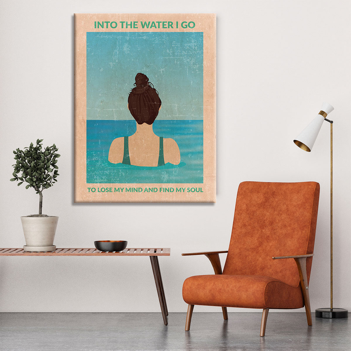 Into the Water Standard Wall Art Canvas Print or Poster - 1x - 6
