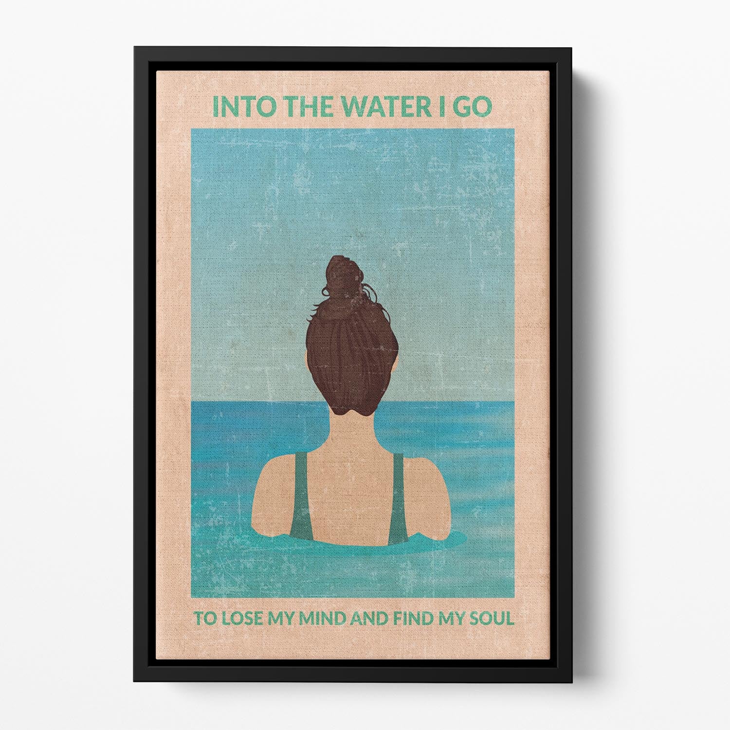 Into the Water Standard Wall Art Floating Framed Canvas - 1x - 2