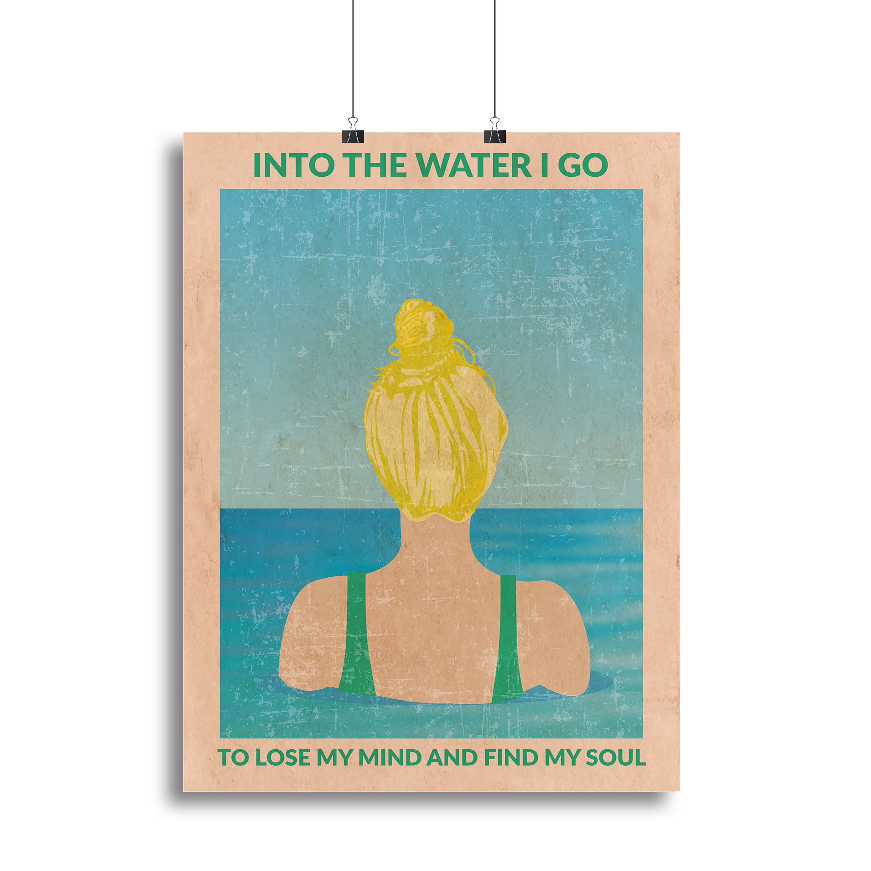Into the Water blonde Canvas Print or Poster - 1x - 2