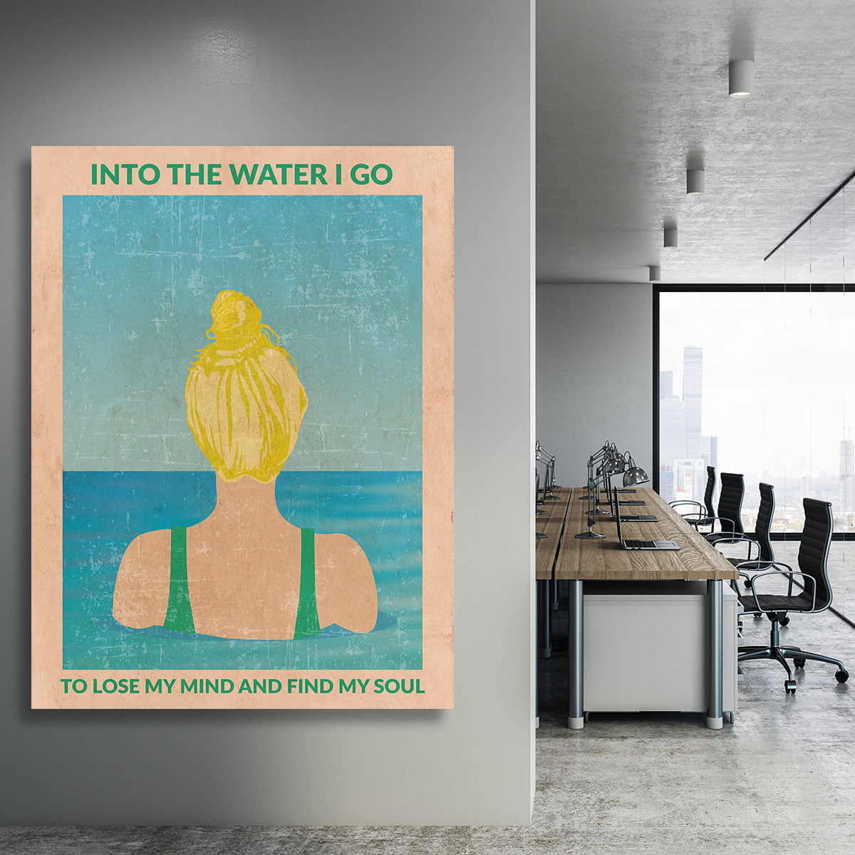 Into the Water blonde Canvas Print or Poster - 1x - 3