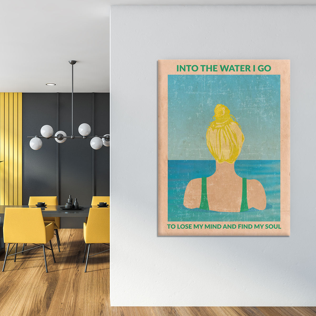 Into the Water blonde Canvas Print or Poster - 1x - 4