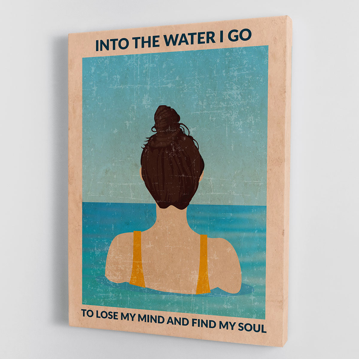 Into the Water brunette Canvas Print or Poster - 1x - 1