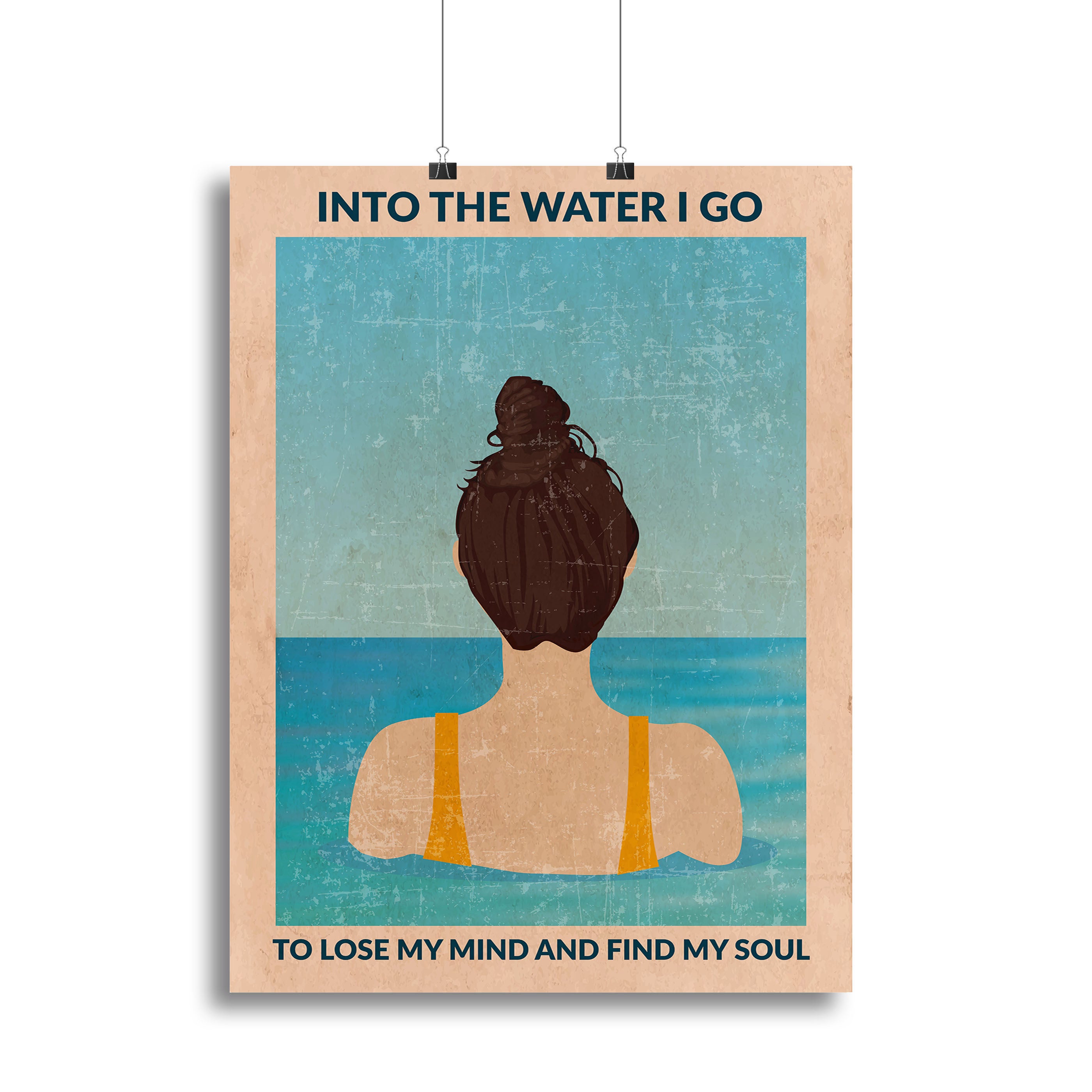 Into the Water brunette Canvas Print or Poster - 1x - 2