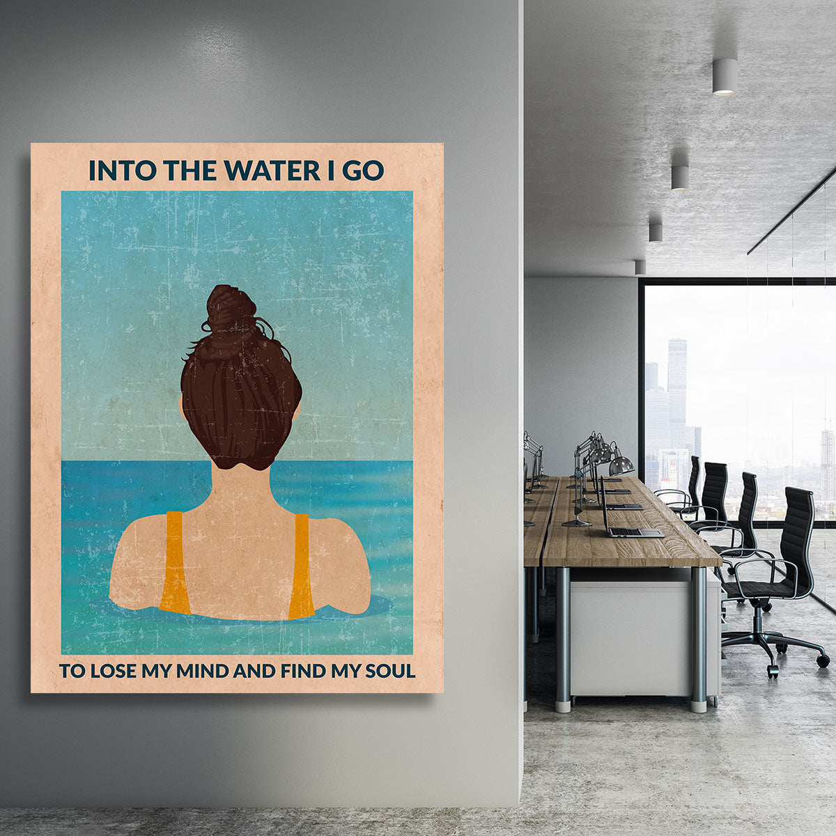 Into the Water brunette Canvas Print or Poster - 1x - 3