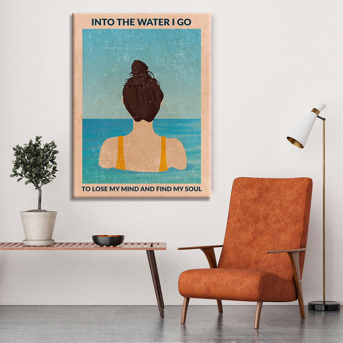Into the Water brunette Canvas Print or Poster - 1x - 6