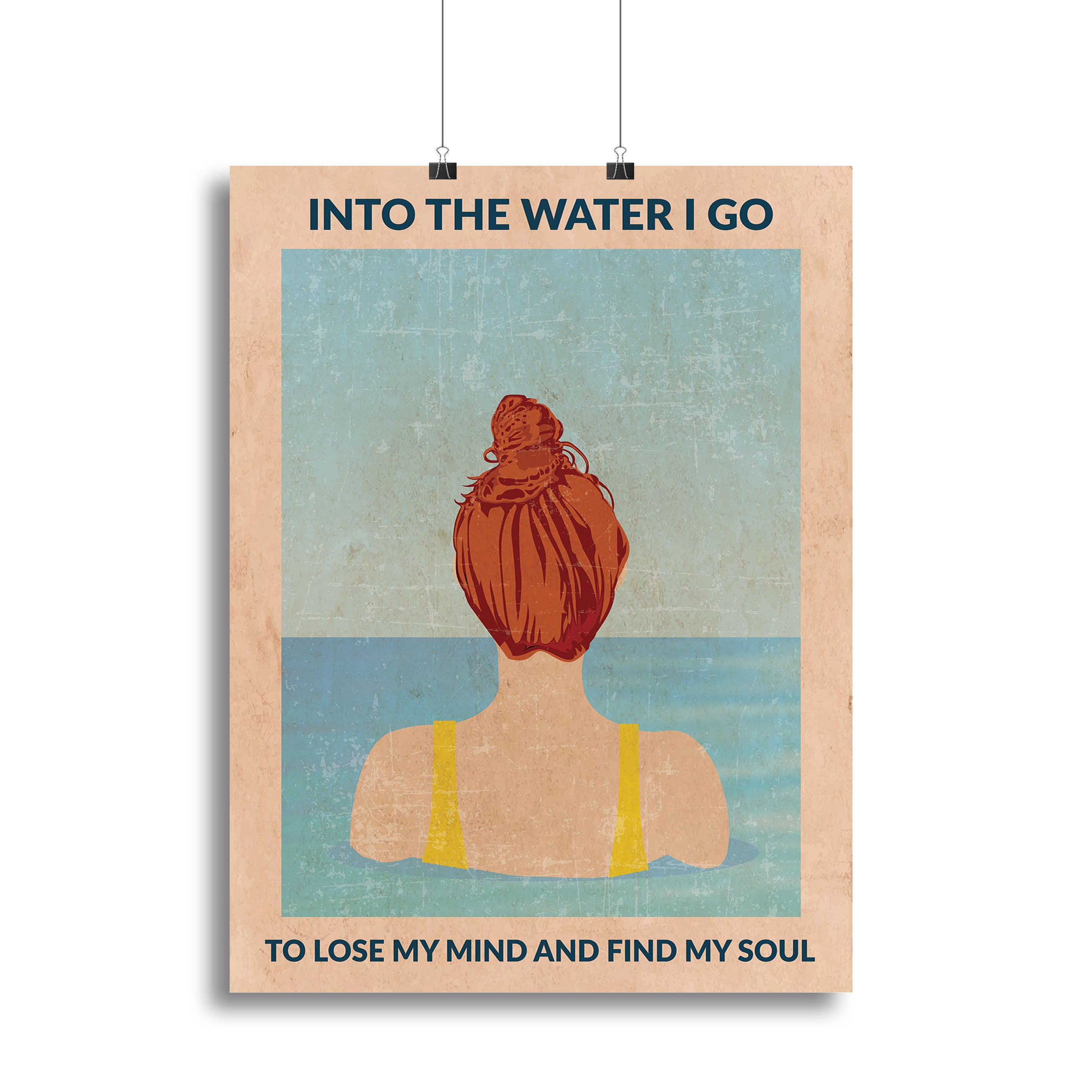 Into the Water redhead Canvas Print or Poster - 1x - 2