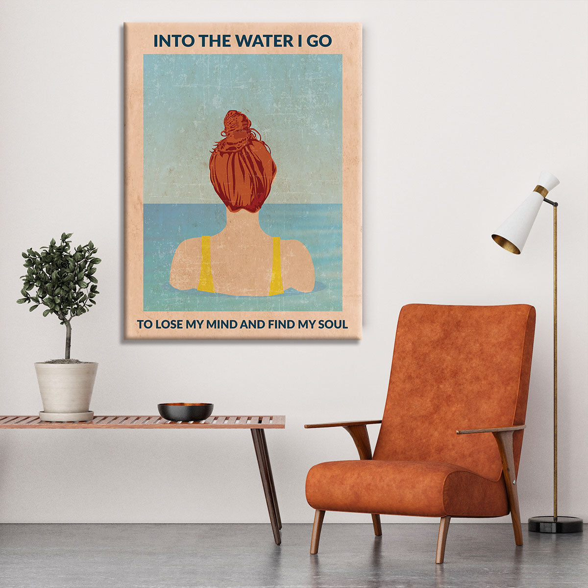 Into the Water redhead Canvas Print or Poster - 1x - 6