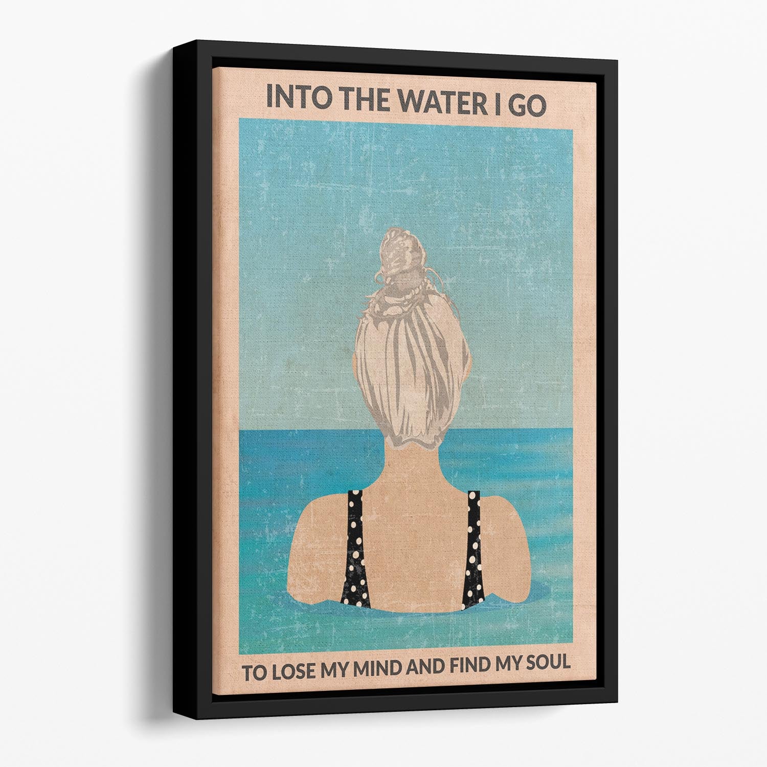 Into the Water silver Floating Framed Canvas - 1x - 1