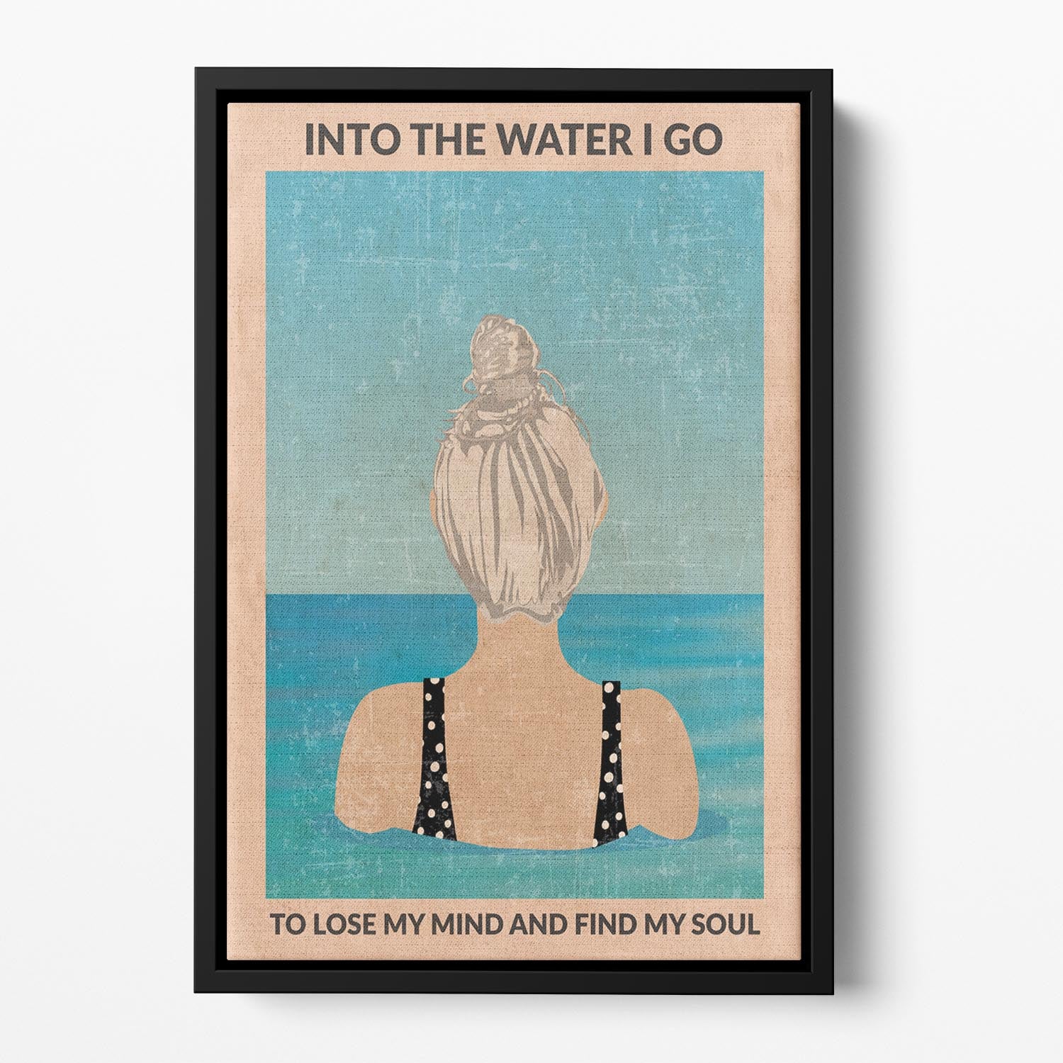 Into the Water silver Floating Framed Canvas - 1x - 2