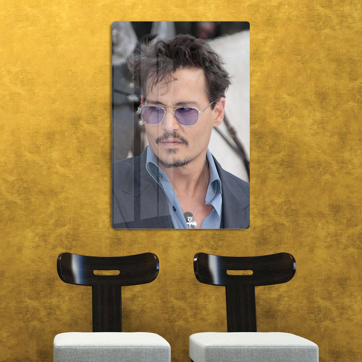 Johnny Depp Lone Ranger premiere Acrylic Block - Canvas Art Rocks - 2