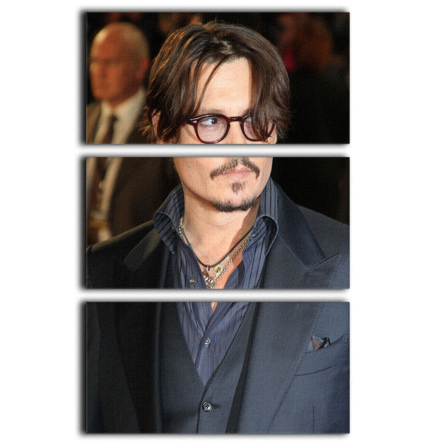 Johnny Depp at the European Premiere of the Rum Diary 3 Split Panel Canvas Print - Canvas Art Rocks - 1