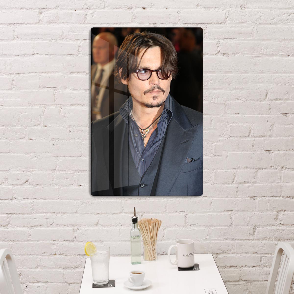 Johnny Depp at the European Premiere of the Rum Diary Acrylic Block - Canvas Art Rocks - 3